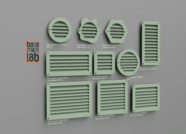 Air Ventilation Grid / Grille Collection  (rectangular - round) - Griglia di ventilazione  misure varie (rettangolare - tonda)